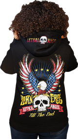 LETHAL THREAT Women's Born Free Zip Up Hoodie - Black - 2XL HD84072-2X