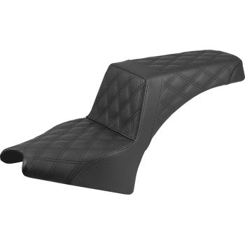 SADDLEMEN Step-Up Seat - Lattice Stitch - Black - Indian Scout '25 I25-33-175