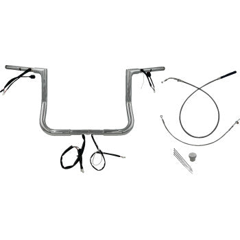 FAT BAGGERS INC. 1-1/4" EZ Install Flat Top Handlebar - 12" - Chrome 749012