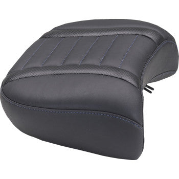 MUSTANG Deluxe Passenger Seat - Wide - Sky Blue Stitch - FLT/FLH '23-'25 88420SB