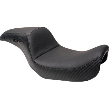 SLYFOX Slyfox Seat - Black Logo - Black Vinyl w/ Slipstop - Carbon Fiber - Dyna  4683A-slyfox