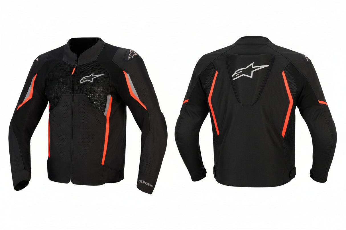 ALPINESTARS AST v3 Air Jacket - Black/Dark Gray/Red Fluo - 4XL 3300426-1051-4XL