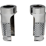 EDDIE TROTTA DESIGNS Fork Slider Covers - Cross-Cut - Chrome  TC-WT998