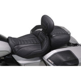 MUSTANG Deluxe Passenger Seat - Wide - Gunmetal Stitch - FLT/FLH '23-'25 88420GM