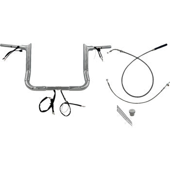 FAT BAGGERS INC. 1-1/2" EZ Install Pointed Top Handlebar - 12" - Chrome 849012