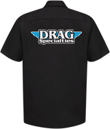 THROTTLE THREADS Drag Specialties Shop Shirt - Black - 2XL DRG31ST24BK2X