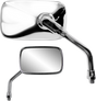 Parts Unlimited Mini Rectangular Mirror - Chrome 17057