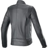 ALPINESTARS Stella Dyno Leather Jacket - Black Tar Gray/Dark Gray - Large 3113924-1296-L