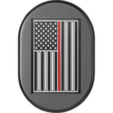 FIGURATI DESIGNS Antenna Cover - Left Rear Fender - Red Line American Flag - Black FD75-AC-BLK-LT
