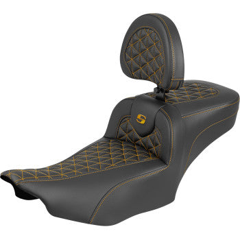 SADDLEMEN Seat Roadsofa Er Br Gld Stitch 823-07-211B7