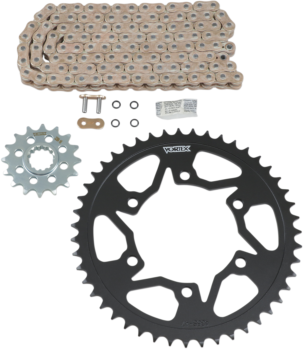 VORTEX Chain and Sprocket Kit - HFRS - Gold - Yamaha YZF-R1 CKG6362
