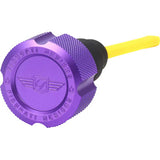 FIGURATI DESIGNS Performance Magnetic Oil Dipstick - Knurled - Purple - '07-'16 Touring/Trike  FDP01-TCKN-P
