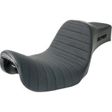 SLYFOX Highnoon Seat - Vinyl - Classic Stitch - Black Logo - Dyna '12-'16 4694A-slyfox