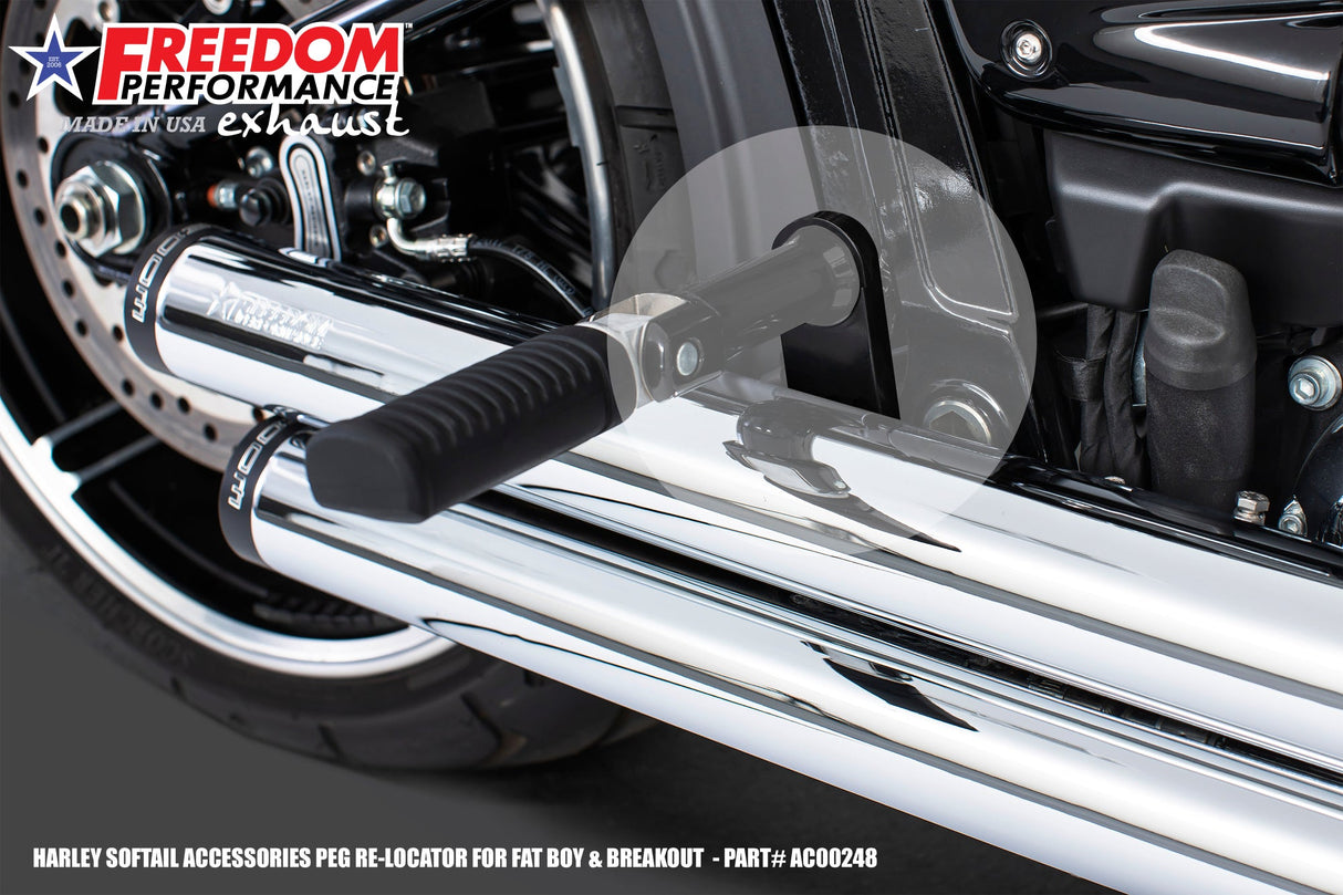 HARLEY SOFTAIL ACCESSORIES PEG RE-LOCATOR  BRACKET AC00248 for FAT BOY & BREAKOUT 2018-PRESENT