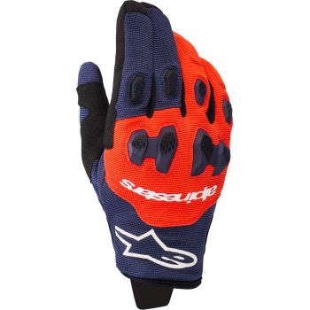 ALPINESTARS Pro-Dura Gloves - Navy/Hot Orange/White - XL 3560425-7162-XL