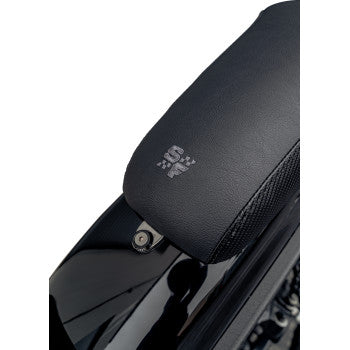 SLYFOX Slyfox Seat - Gray Logo - Black Vinyl w/ Slipstop - Carbon Fiber - Dyna 4883B-slyfox