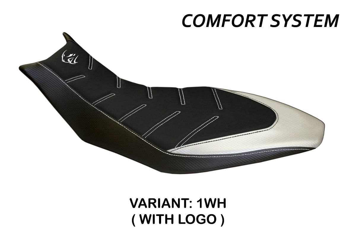 Tappezzeria Italia Aprilia Dorsoduro 750 900 1200 2010-2020 Seat Cover Comfort in White