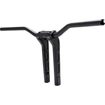 PERFORMANCE MACHINE (PM) Phatbar & Riser Kit - Internal Wiring/Gauge Mount Holes - 11-1/2" - Black Ops 0208-2197M-SMB
