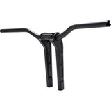 PERFORMANCE MACHINE (PM) Phatbar & Riser Kit - Internal Wiring/Gauge Mount Holes - 11-1/2" - Black Ops 0208-2197M-SMB