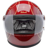 BILTWELL Gringo S Helmet - Flames - Gloss Garnet Red - Medium 1003-594-503