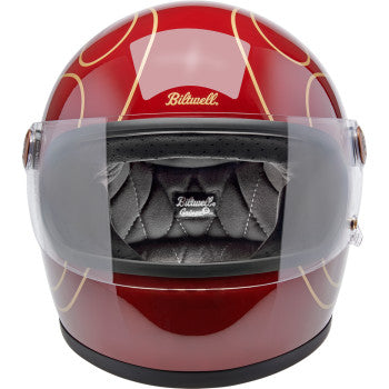 BILTWELL Gringo S Helmet - Flames - Gloss Garnet Red - XL 1003-594-505