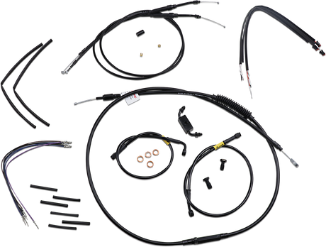 BURLY BRAND Handlebar Cable and Brake Line Kit - 12" Wide Glide Gorilla Handlebars B30-1214
