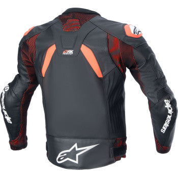 ALPINESTARS GP Plus R v4 Rideknit® Leather Jacket - Black/Red Fluo/White - US 46 / EU 56 3100324-1321-56