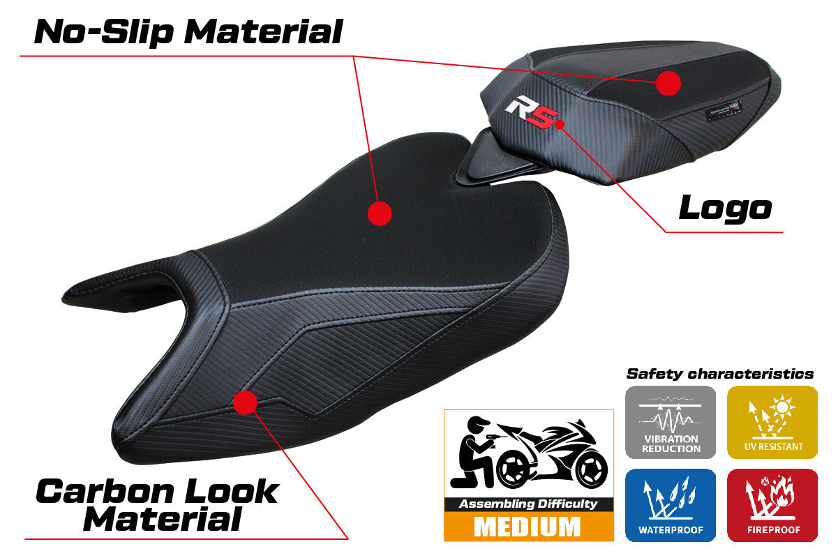 Tappezzeria Italia Aprilia RS 457 2023-2025 Seat Cover in Black