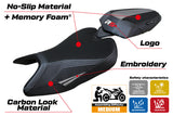 Tappezzeria Italia Aprilia RS 457 2023-2025 Seat Cover Comfort in Grey and Black