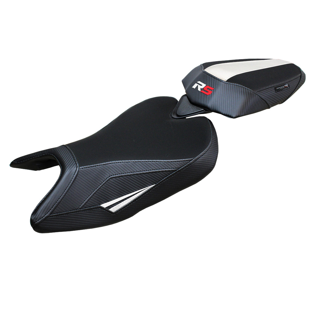 Tappezzeria Italia Aprilia RS 457 2023-2025 Seat Cover Comfort in White and Black