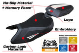 Tappezzeria Italia Aprilia RS 457 2023-2025 Seat Cover Comfort in White and Black