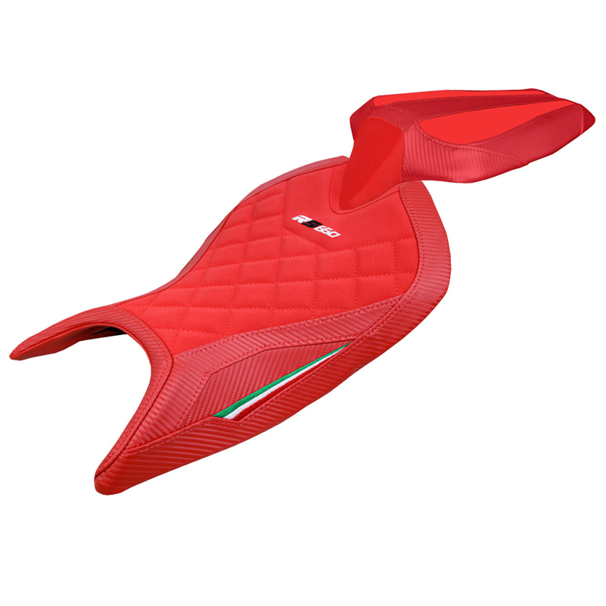 Tappezzeria Italia Aprilia RS 660 2021-2025 Seat Cover Velvet in Red Diamond Stitch