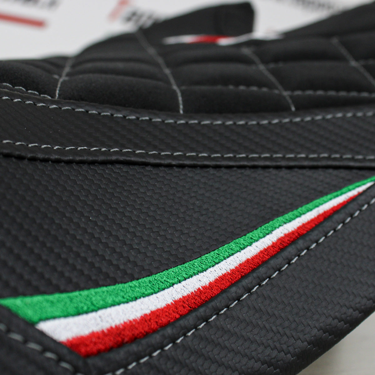 Tappezzeria Italia Aprilia RS 660 2021-2025 Seat Cover Velvet in Black Diamond Stitch