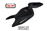 Tappezzeria Italia Aprilia RS 660 2021-2025 Seat Cover Velvet in Black Diamond Stitch