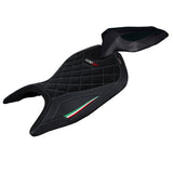 Tappezzeria Italia Aprilia Tuono 660 2021-2024 Seat Cover Velvet in Italy Flag Black