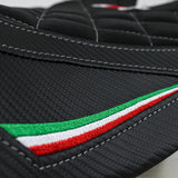 Tappezzeria Italia Aprilia Tuono 660 2021-2024 Seat Cover Velvet in Italy Flag Black