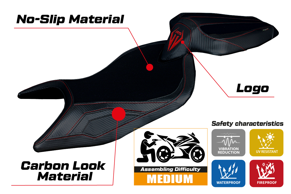Tappezzeria Italia Aprilia RS 660 2021-2025 Seat Cover in Black