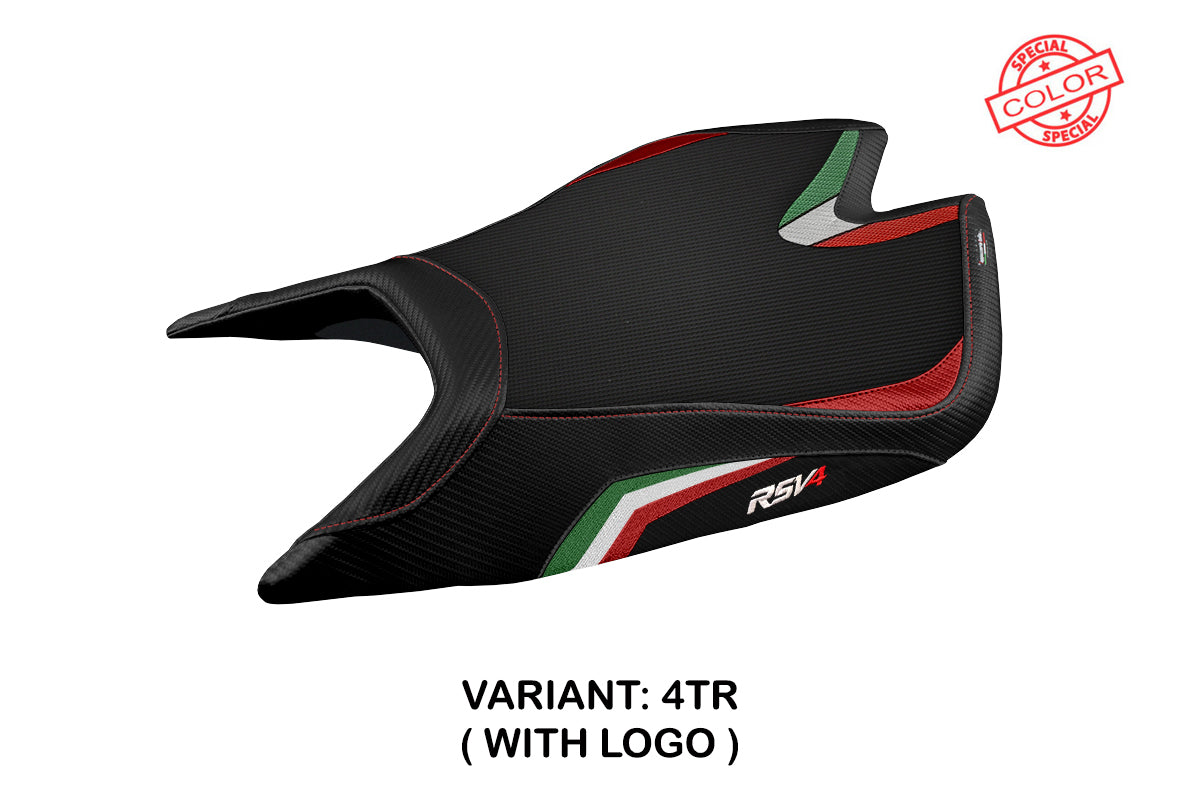 Tappezzeria Italia Aprilia RSV4 2021-2025 Seat Cover Italy Flag in Black
