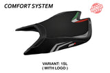 Aprilia RSV4 2021-2025 Seat Cover Tappezzeria Italia Comfort in Silver and Black