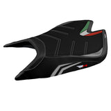 Tappezzeria Italia Aprilia RSV4 2021-2025 Seat Cover Ultragrip in Silver and Black