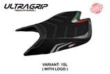 Tappezzeria Italia Aprilia RSV4 2021-2025 Seat Cover Ultragrip in Silver and Black