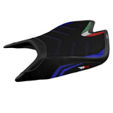 Tappezzeria Italia Aprilia RSV4 2021-2025 Seat Cover Ultragrip in Blue and Black