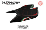 Tappezzeria Italia Aprilia RSV4 2021-2025 Seat Cover Ultragrip in Italy Flag Black