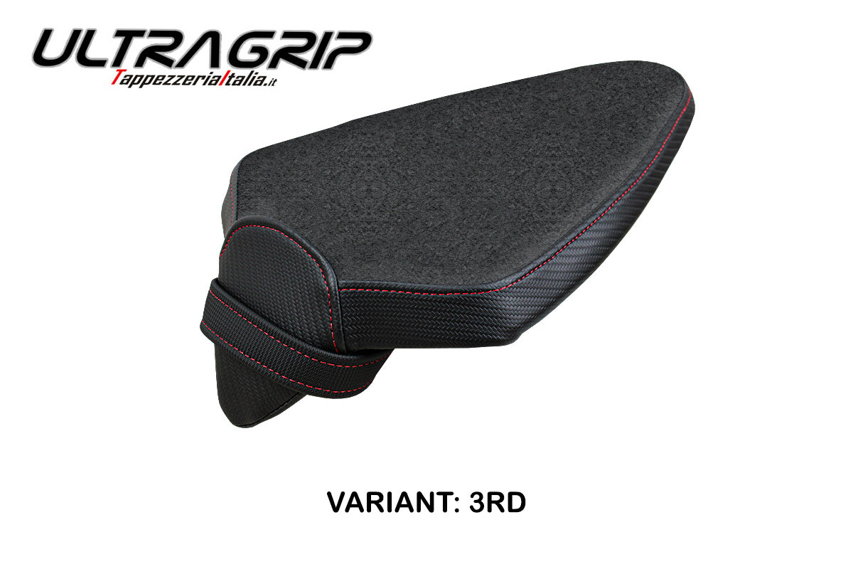 Tappezzeria Italia Aprilia RSV4 2021-2025 Passenger Seat Cover Ultragrip in Red and Black