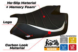 Tappezzeria Italia Aprilia RSV4 2009-2020 Seat Cover Comfort Ultragrip in White and Black
