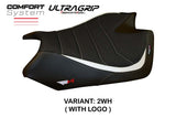 Tappezzeria Italia Aprilia RSV4 2009-2020 Seat Cover Comfort Ultragrip in White and Black