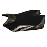 Tappezzeria Italia Aprilia RSV4 2009-2020 Seat Cover Velvet in White and Black