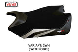 Tappezzeria Italia Aprilia RSV4 2009-2020 Seat Cover Velvet in White and Black