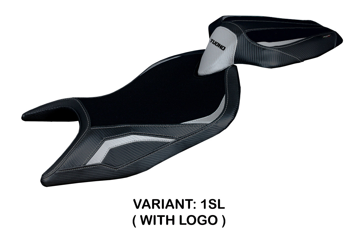 Tappezzeria Italia Aprilia Tuono 660 2021-2024 Seat Cover in Silver and Black