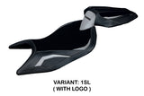 Tappezzeria Italia Aprilia Tuono 660 2021-2024 Seat Cover in Silver and Black